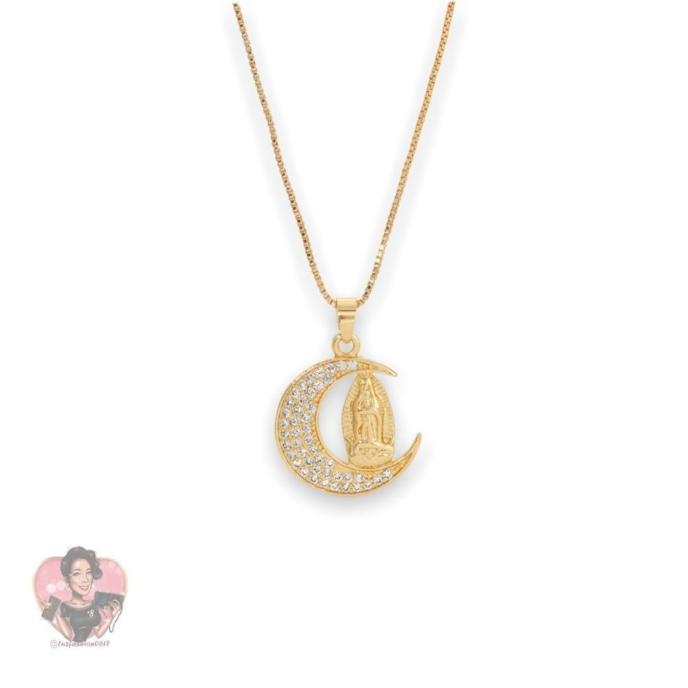 JOY DRAVECKY Crescent Mary Necklace